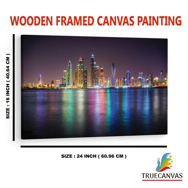 Multicolor_Dubai_Marina_Night,_Wooden_Framed_Canvas_Paintings_|_For_Home_Decor_|_Bedroom,_Living_Room,Wall_Decoration_|_Hd_Print_Canvas_|_Wall_Art_Painting,_Size_16_X_24_Inch