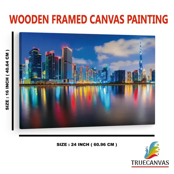 Multicolor_Dubai_City_Desktop,_Wooden_Framed_Canvas_Paintings_|_For_Home_Decor_|_Bedroom,_Living_Room,Wall_Decoration_|_Hd_Print_Canvas_|_Wall_Art_Painting,_Size_16_X_24_Inch