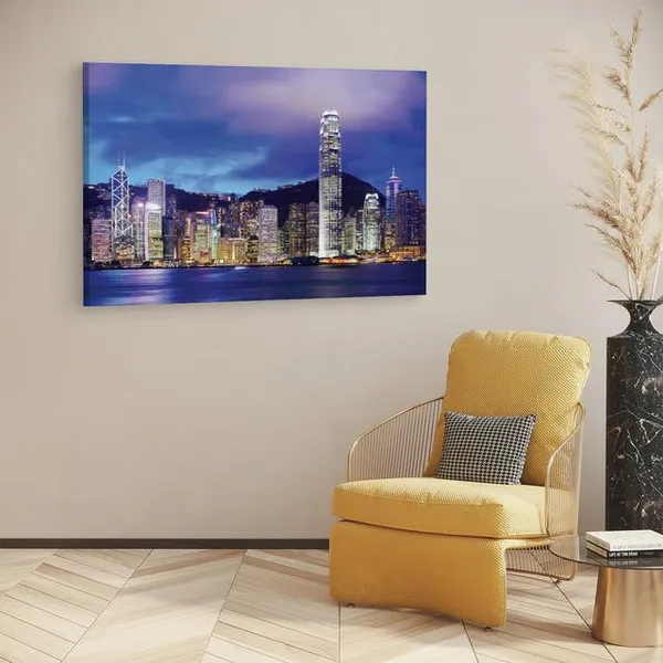 Multicolor_Victoria_Harbour,_Wooden_Framed_Canvas_Paintings_|_For_Home_Decor_|_Bedroom,_Living_Room,Wall_Decoration_|_Hd_Print_Canvas_|_Wall_Art_Painting,_Size_16_X_24_Inch