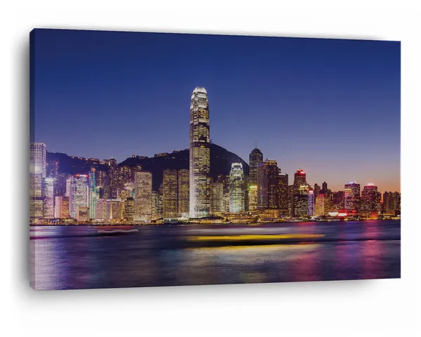 Multicolor_Victoria_Harbour,_Wooden_Framed_Canvas_Paintings_|_For_Home_Decor_|_Bedroom,_Living_Room,Wall_Decoration_|_Hd_Print_Canvas_|_Wall_Art_Painting,_Size_16_X_24_Inch