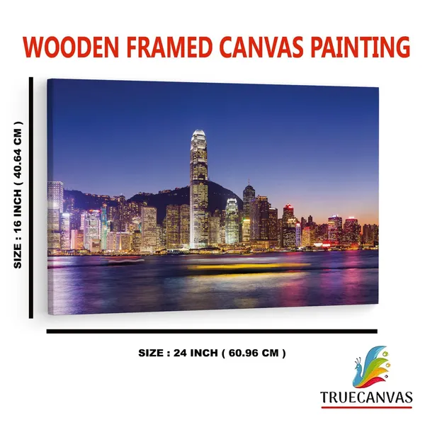 Multicolor_Victoria_Harbour,_Wooden_Framed_Canvas_Paintings_|_For_Home_Decor_|_Bedroom,_Living_Room,Wall_Decoration_|_Hd_Print_Canvas_|_Wall_Art_Painting,_Size_16_X_24_Inch
