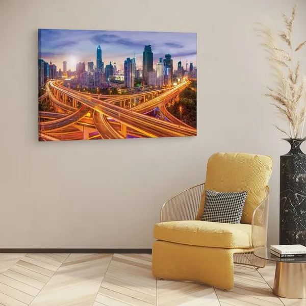 Multicolor_Lais_Puzzle_-_Skyline,_Wooden_Framed_Canvas_Paintings_|_For_Home_Decor_|_Bedroom,_Living_Room,Wall_Decoration_|_Hd_Print_Canvas_|_Wall_Art_Painting,_Size_16_X_24_Inch