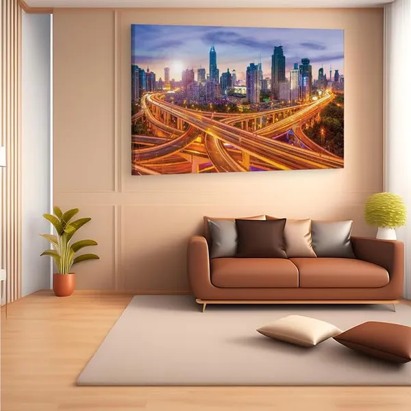 Multicolor_Lais_Puzzle_-_Skyline,_Wooden_Framed_Canvas_Paintings_|_For_Home_Decor_|_Bedroom,_Living_Room,Wall_Decoration_|_Hd_Print_Canvas_|_Wall_Art_Painting,_Size_16_X_24_Inch