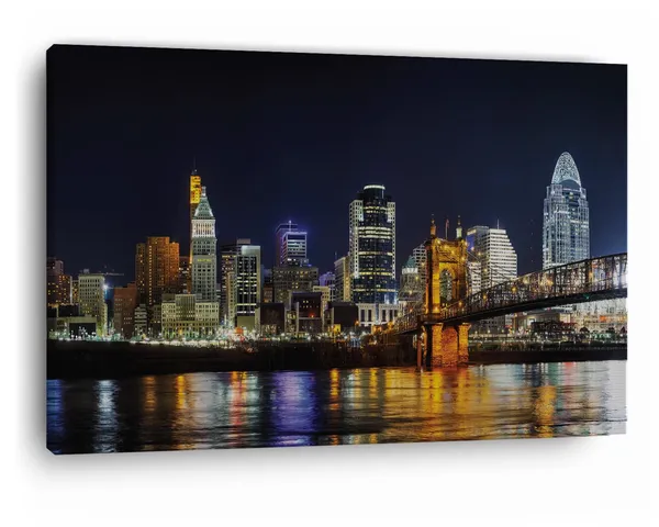 Multicolor_Cincinnati_Downtown,_Wooden_Framed_Canvas_Paintings_|_For_Home_Decor_|_Bedroom,_Living_Room,Wall_Decoration_|_Hd_Print_Canvas_|_Wall_Art_Painting,_Size_16_X_24_Inch