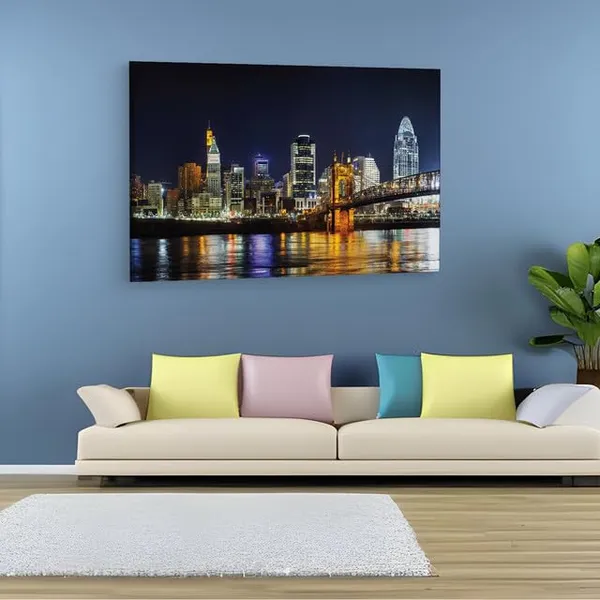 Multicolor_Cincinnati_Downtown,_Wooden_Framed_Canvas_Paintings_|_For_Home_Decor_|_Bedroom,_Living_Room,Wall_Decoration_|_Hd_Print_Canvas_|_Wall_Art_Painting,_Size_16_X_24_Inch