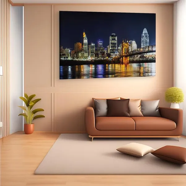 Multicolor_Cincinnati_Downtown,_Wooden_Framed_Canvas_Paintings_|_For_Home_Decor_|_Bedroom,_Living_Room,Wall_Decoration_|_Hd_Print_Canvas_|_Wall_Art_Painting,_Size_16_X_24_Inch