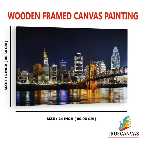 Multicolor_Cincinnati_Downtown,_Wooden_Framed_Canvas_Paintings_|_For_Home_Decor_|_Bedroom,_Living_Room,Wall_Decoration_|_Hd_Print_Canvas_|_Wall_Art_Painting,_Size_16_X_24_Inch