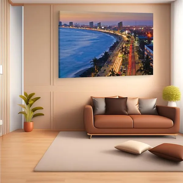 Multicolor_Malecn_De_Mazatl?N,_Wooden_Framed_Canvas_Paintings_|_For_Home_Decor_|_Bedroom,_Living_Room,Wall_Decoration_|_Hd_Print_Canvas_|_Wall_Art_Painting,_Size_16_X_24_Inch