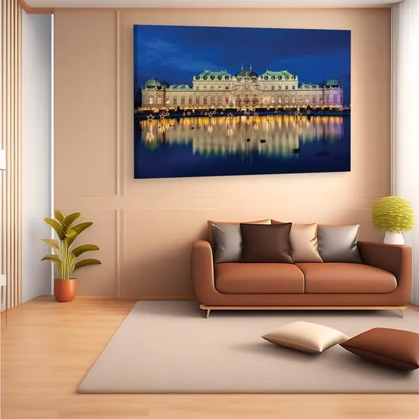 Multicolor_Austrian_Gallery_Blvd,_Wooden_Framed_Canvas_Paintings_|_For_Home_Decor_|_Bedroom,_Living_Room,Wall_Decoration_|_Hd_Print_Canvas_|_Wall_Art_Painting,_Size_16_X_24_Inch