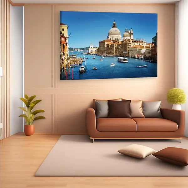Multicolor_Grand_Canal,_Wooden_Framed_Canvas_Paintings_|_For_Home_Decor_|_Bedroom,_Living_Room,Wall_Decoration_|_Hd_Print_Canvas_|_Wall_Art_Painting,_Size_16_X_24_Inch