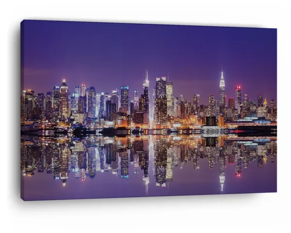 Multicolor_Nyc_Reflection,_Wooden_Framed_Canvas_Paintings_|_For_Home_Decor_|_Bedroom,_Living_Room,Wall_Decoration_|_Hd_Print_Canvas_|_Wall_Art_Painting,_Size_16_X_24_Inch