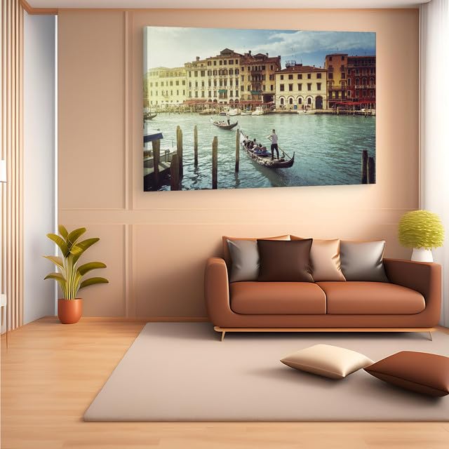 Multicolor_Venice_Gondola,_Wooden_Framed_Canvas_Paintings_|_For_Home_Decor_|_Bedroom,_Living_Room,Wall_Decoration_|_Hd_Print_Canvas_|_Wall_Art_Painting,_Size_16_X_24_Inch