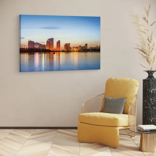 Multicolor_Kiev_City_Skyline,_Wooden_Framed_Canvas_Paintings_|_For_Home_Decor_|_Bedroom,_Living_Room,Wall_Decoration_|_Hd_Print_Canvas_|_Wall_Art_Painting,_Size_16_X_24_Inch