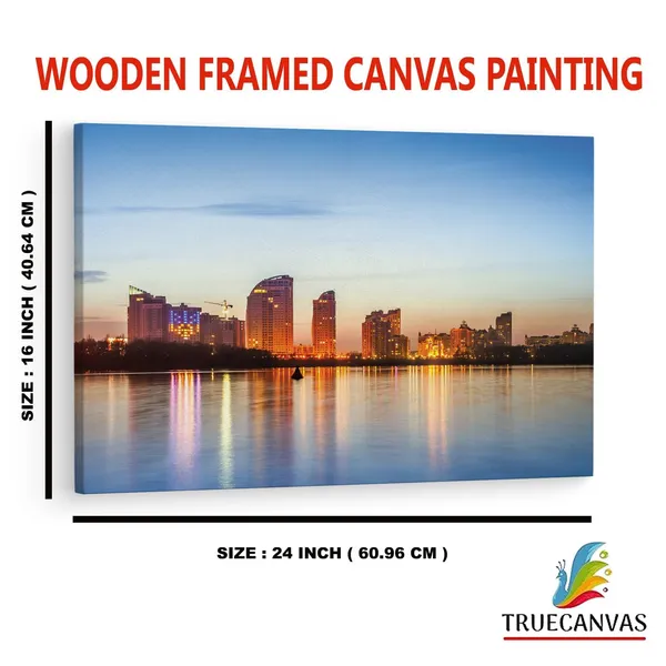 Multicolor_Kiev_City_Skyline,_Wooden_Framed_Canvas_Paintings_|_For_Home_Decor_|_Bedroom,_Living_Room,Wall_Decoration_|_Hd_Print_Canvas_|_Wall_Art_Painting,_Size_16_X_24_Inch