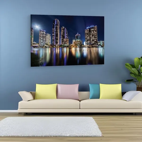 Multicolor_Gold_Coast_Night_Alamy,_Wooden_Framed_Canvas_Paintings_|_For_Home_Decor_|_Bedroom,_Living_Room,Wall_Decoration_|_Hd_Print_Canvas_|_Wall_Art_Painting,_Size_16_X_24_Inch