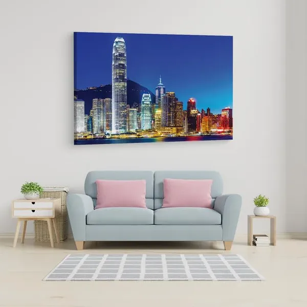 Multicolor_Victoria_Harbour,_Wooden_Framed_Canvas_Paintings_|_For_Home_Decor_|_Bedroom,_Living_Room,Wall_Decoration_|_Hd_Print_Canvas_|_Wall_Art_Painting,_Size_16_X_24_Inch