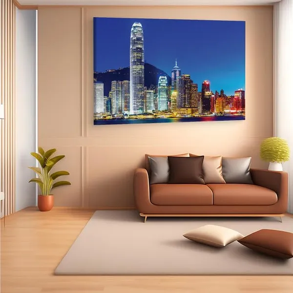 Multicolor_Victoria_Harbour,_Wooden_Framed_Canvas_Paintings_|_For_Home_Decor_|_Bedroom,_Living_Room,Wall_Decoration_|_Hd_Print_Canvas_|_Wall_Art_Painting,_Size_16_X_24_Inch