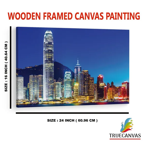 Multicolor_Victoria_Harbour,_Wooden_Framed_Canvas_Paintings_|_For_Home_Decor_|_Bedroom,_Living_Room,Wall_Decoration_|_Hd_Print_Canvas_|_Wall_Art_Painting,_Size_16_X_24_Inch