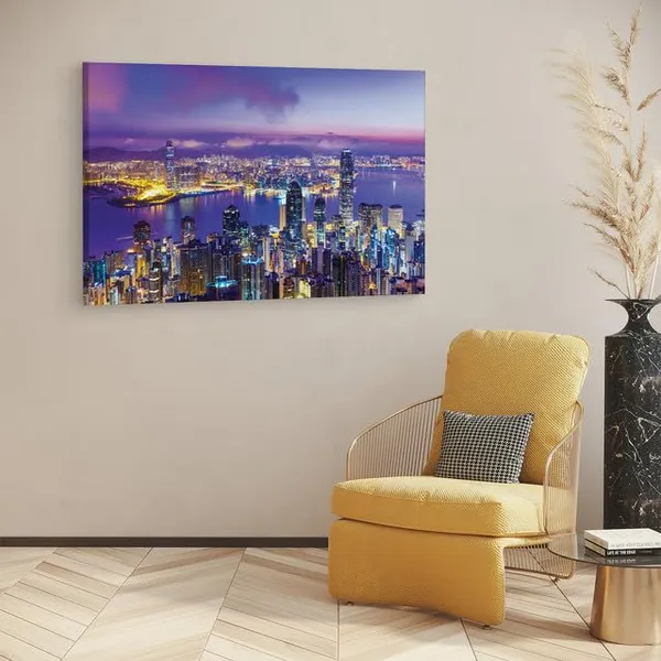 Multicolor_Victoria_Harbour,_Wooden_Framed_Canvas_Paintings_|_For_Home_Decor_|_Bedroom,_Living_Room,Wall_Decoration_|_Hd_Print_Canvas_|_Wall_Art_Painting,_Size_16_X_24_Inch