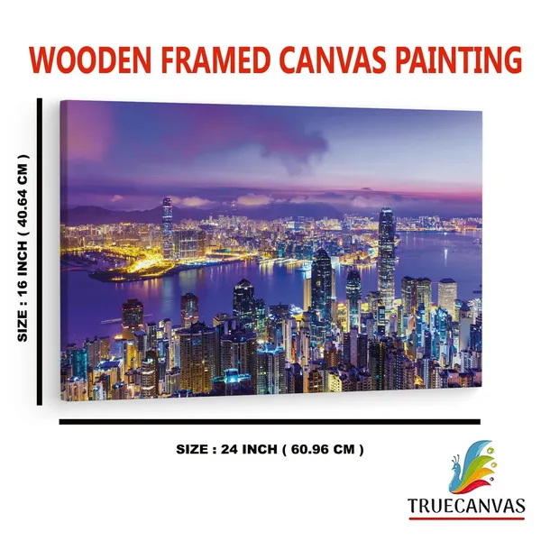 Multicolor_Victoria_Harbour,_Wooden_Framed_Canvas_Paintings_|_For_Home_Decor_|_Bedroom,_Living_Room,Wall_Decoration_|_Hd_Print_Canvas_|_Wall_Art_Painting,_Size_16_X_24_Inch