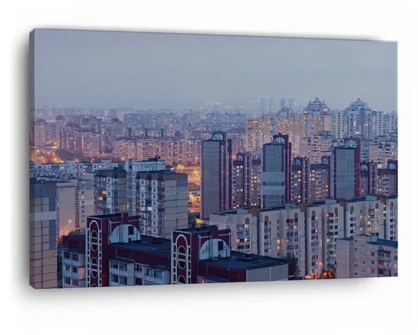 Multicolor_Kiev_Panorama,_Wooden_Framed_Canvas_Paintings_|_For_Home_Decor_|_Bedroom,_Living_Room,Wall_Decoration_|_Hd_Print_Canvas_|_Wall_Art_Painting,_Size_16_X_24_Inch