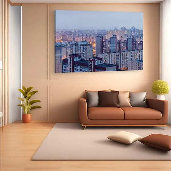 Multicolor_Kiev_Panorama,_Wooden_Framed_Canvas_Paintings_|_For_Home_Decor_|_Bedroom,_Living_Room,Wall_Decoration_|_Hd_Print_Canvas_|_Wall_Art_Painting,_Size_16_X_24_Inch
