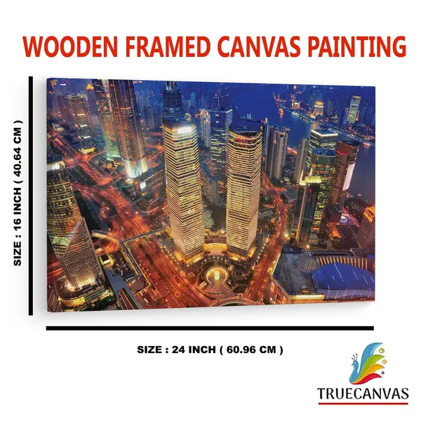 Multicolor_Bath_Mat_Shanghai_Aerial_At_Dusk,_Wooden_Framed_Canvas_Paintings_|_For_Home_Decor_|_Bedroom,_Living_Room,Wall_Decoration_|_Hd_Print_Canvas_|_Wall_Art_Painting,_Size_16_X_24_Inch