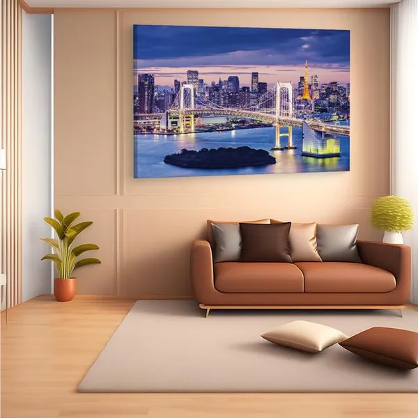 Multicolor_Rainbow_Bridge,_Wooden_Framed_Canvas_Paintings_|_For_Home_Decor_|_Bedroom,_Living_Room,Wall_Decoration_|_Hd_Print_Canvas_|_Wall_Art_Painting,_Size_16_X_24_Inch
