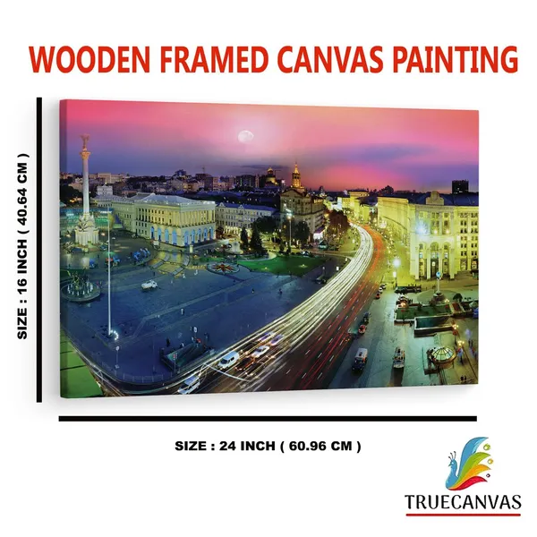 Multicolor_Khreschatyk_Street,_Wooden_Framed_Canvas_Paintings_|_For_Home_Decor_|_Bedroom,_Living_Room,Wall_Decoration_|_Hd_Print_Canvas_|_Wall_Art_Painting,_Size_16_X_24_Inch