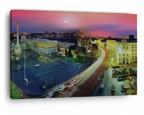 Multicolor_Khreschatyk_Street,_Wooden_Framed_Canvas_Paintings_|_For_Home_Decor_|_Bedroom,_Living_Room,Wall_Decoration_|_Hd_Print_Canvas_|_Wall_Art_Painting,_Size_16_X_24_Inch