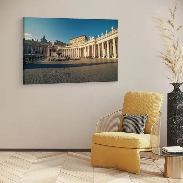 Multicolor_Saint_Peter'S_Square,_Wooden_Framed_Canvas_Paintings_|_For_Home_Decor_|_Bedroom,_Living_Room,Wall_Decoration_|_Hd_Print_Canvas_|_Wall_Art_Painting,_Size_16_X_24_Inch