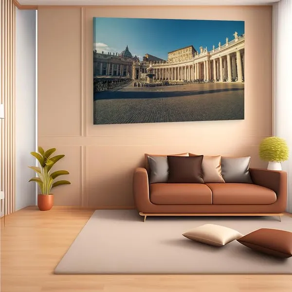 Multicolor_Saint_Peter'S_Square,_Wooden_Framed_Canvas_Paintings_|_For_Home_Decor_|_Bedroom,_Living_Room,Wall_Decoration_|_Hd_Print_Canvas_|_Wall_Art_Painting,_Size_16_X_24_Inch