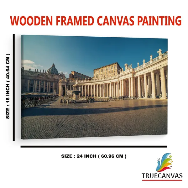 Multicolor_Saint_Peter'S_Square,_Wooden_Framed_Canvas_Paintings_|_For_Home_Decor_|_Bedroom,_Living_Room,Wall_Decoration_|_Hd_Print_Canvas_|_Wall_Art_Painting,_Size_16_X_24_Inch