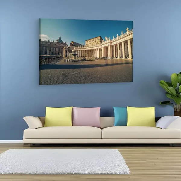 Multicolor_Saint_Peter'S_Square,_Wooden_Framed_Canvas_Paintings_|_For_Home_Decor_|_Bedroom,_Living_Room,Wall_Decoration_|_Hd_Print_Canvas_|_Wall_Art_Painting,_Size_16_X_24_Inch