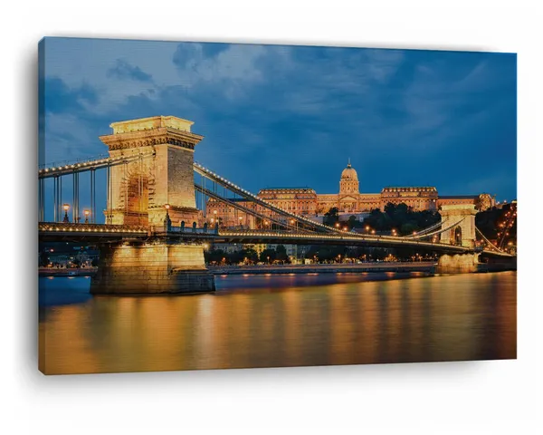 Multicolor_Chain_Bridge,_Wooden_Framed_Canvas_Paintings_|_For_Home_Decor_|_Bedroom,_Living_Room,Wall_Decoration_|_Hd_Print_Canvas_|_Wall_Art_Painting,_Size_16_X_24_Inch