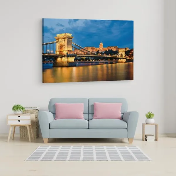 Multicolor_Chain_Bridge,_Wooden_Framed_Canvas_Paintings_|_For_Home_Decor_|_Bedroom,_Living_Room,Wall_Decoration_|_Hd_Print_Canvas_|_Wall_Art_Painting,_Size_16_X_24_Inch