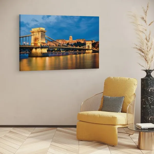 Multicolor_Chain_Bridge,_Wooden_Framed_Canvas_Paintings_|_For_Home_Decor_|_Bedroom,_Living_Room,Wall_Decoration_|_Hd_Print_Canvas_|_Wall_Art_Painting,_Size_16_X_24_Inch