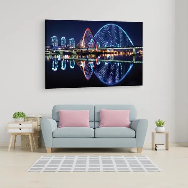 Multicolor_Expo_Bridge,_Wooden_Framed_Canvas_Paintings_|_For_Home_Decor_|_Bedroom,_Living_Room,Wall_Decoration_|_Hd_Print_Canvas_|_Wall_Art_Painting,_Size_16_X_24_Inch