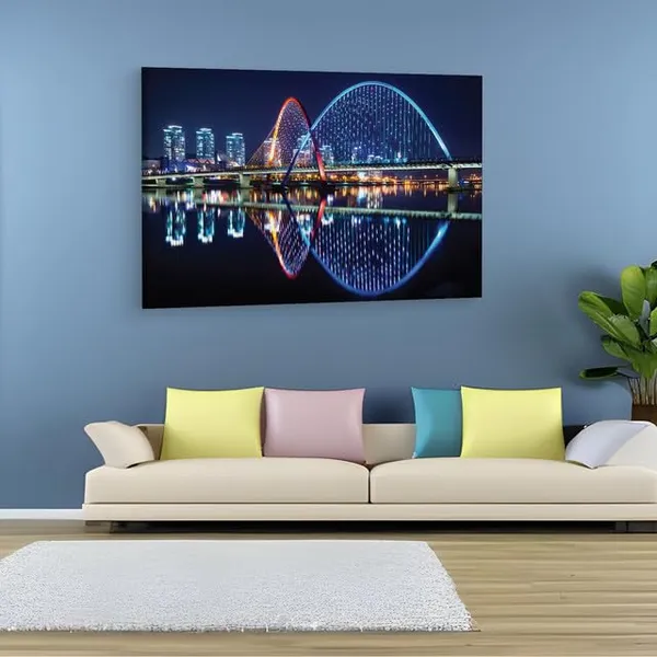 Multicolor_Expo_Bridge,_Wooden_Framed_Canvas_Paintings_|_For_Home_Decor_|_Bedroom,_Living_Room,Wall_Decoration_|_Hd_Print_Canvas_|_Wall_Art_Painting,_Size_16_X_24_Inch