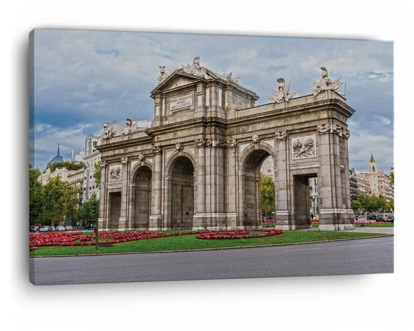 Multicolor_Puerta_De_Alcal?,_Wooden_Framed_Canvas_Paintings_|_For_Home_Decor_|_Bedroom,_Living_Room,Wall_Decoration_|_Hd_Print_Canvas_|_Wall_Art_Painting,_Size_16_X_24_Inch