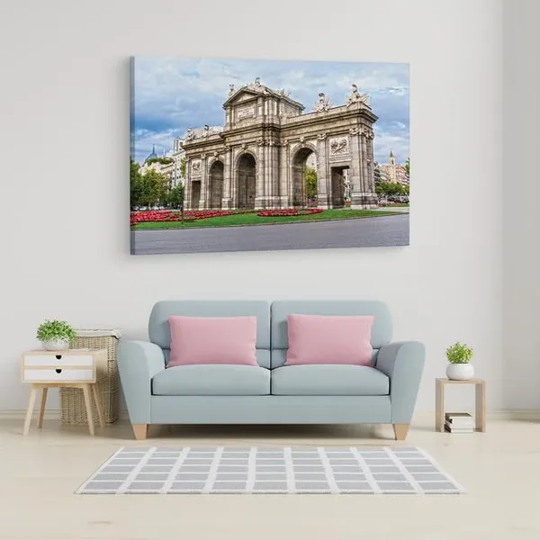 Multicolor_Puerta_De_Alcal?,_Wooden_Framed_Canvas_Paintings_|_For_Home_Decor_|_Bedroom,_Living_Room,Wall_Decoration_|_Hd_Print_Canvas_|_Wall_Art_Painting,_Size_16_X_24_Inch