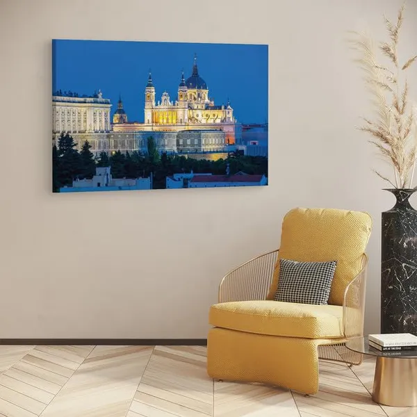 Multicolor_Catedral_De_La_Almudena,_Wooden_Framed_Canvas_Paintings_|_For_Home_Decor_|_Bedroom,_Living_Room,Wall_Decoration_|_Hd_Print_Canvas_|_Wall_Art_Painting,_Size_16_X_24_Inch