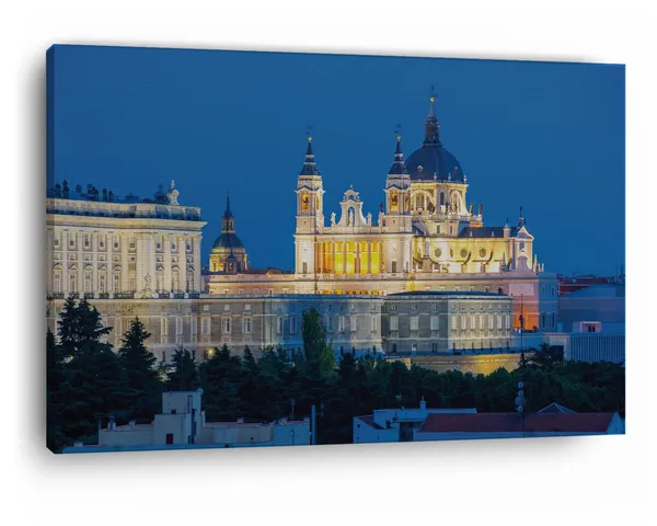 Multicolor_Catedral_De_La_Almudena,_Wooden_Framed_Canvas_Paintings_|_For_Home_Decor_|_Bedroom,_Living_Room,Wall_Decoration_|_Hd_Print_Canvas_|_Wall_Art_Painting,_Size_16_X_24_Inch