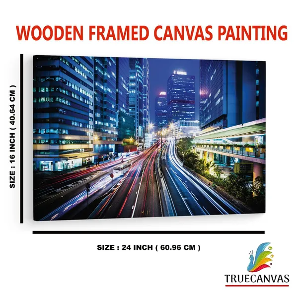 Multicolor_Hong_Kong_Central_District,_Wooden_Framed_Canvas_Paintings_|_For_Home_Decor_|_Bedroom,_Living_Room,Wall_Decoration_|_Hd_Print_Canvas_|_Wall_Art_Painting,_Size_16_X_24_Inch
