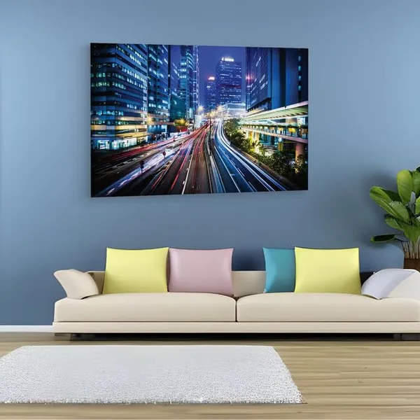 Multicolor_Hong_Kong_Central_District,_Wooden_Framed_Canvas_Paintings_|_For_Home_Decor_|_Bedroom,_Living_Room,Wall_Decoration_|_Hd_Print_Canvas_|_Wall_Art_Painting,_Size_16_X_24_Inch