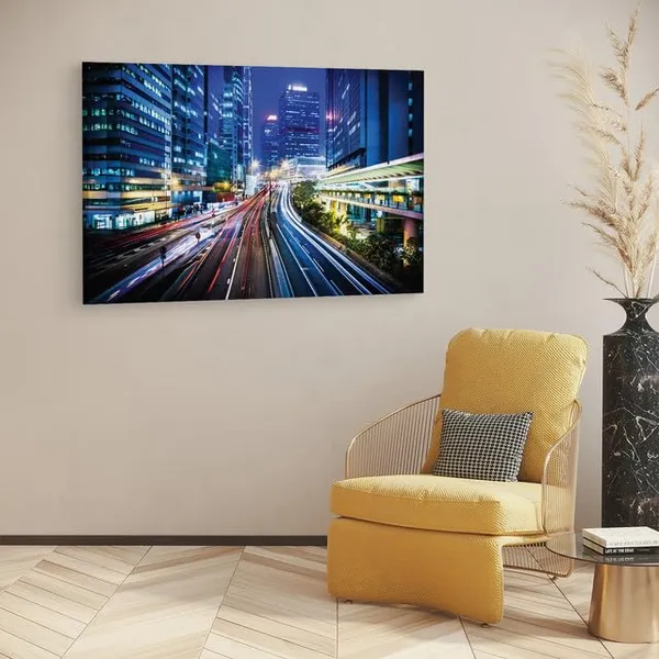 Multicolor_Hong_Kong_Central_District,_Wooden_Framed_Canvas_Paintings_|_For_Home_Decor_|_Bedroom,_Living_Room,Wall_Decoration_|_Hd_Print_Canvas_|_Wall_Art_Painting,_Size_16_X_24_Inch