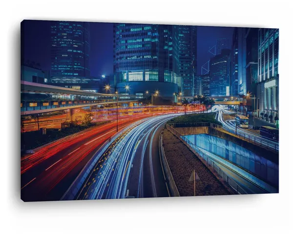 Multicolor_Hong_Kong_Long_Exposure,_Wooden_Framed_Canvas_Paintings_|_For_Home_Decor_|_Bedroom,_Living_Room,Wall_Decoration_|_Hd_Print_Canvas_|_Wall_Art_Painting,_Size_16_X_24_Inch