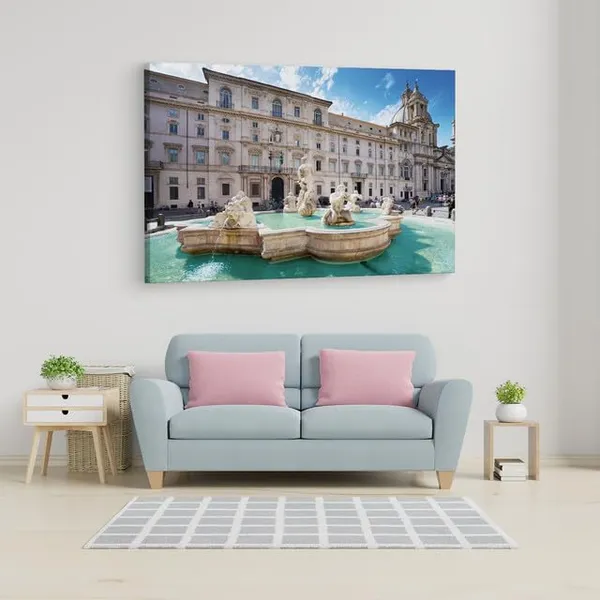 Multicolor_Fountain_Of_The_Moro,_Wooden_Framed_Canvas_Paintings_|_For_Home_Decor_|_Bedroom,_Living_Room,Wall_Decoration_|_Hd_Print_Canvas_|_Wall_Art_Painting,_Size_16_X_24_Inch