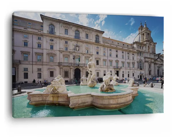 Multicolor_Fountain_Of_The_Moro,_Wooden_Framed_Canvas_Paintings_|_For_Home_Decor_|_Bedroom,_Living_Room,Wall_Decoration_|_Hd_Print_Canvas_|_Wall_Art_Painting,_Size_16_X_24_Inch