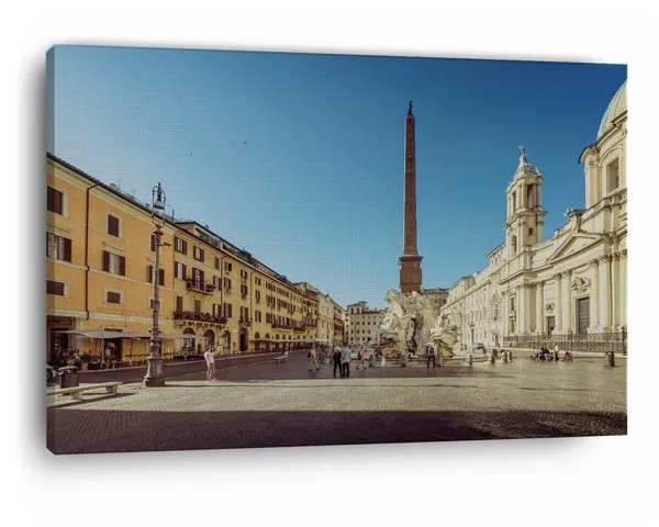 Multicolor_Piazza_Navona,_Wooden_Framed_Canvas_Paintings_|_For_Home_Decor_|_Bedroom,_Living_Room,Wall_Decoration_|_Hd_Print_Canvas_|_Wall_Art_Painting,_Size_16_X_24_Inch